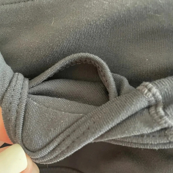 Athleta Womens S 2014 Gray *NICE* Metro Tux Silver Stripe Ankle Zipper Stretch - Picture 12 of 12